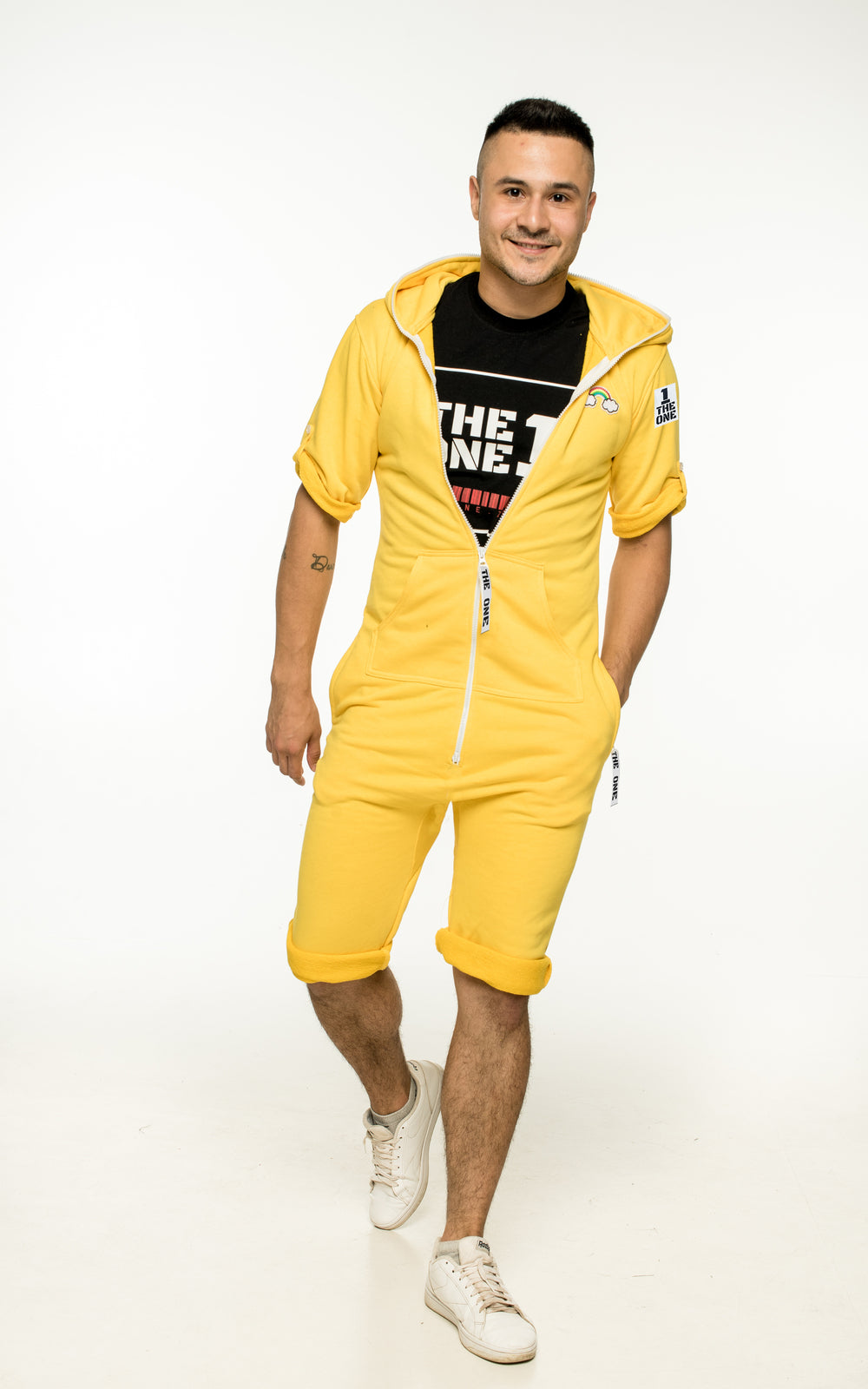 Jumpsuit Llama short yellow