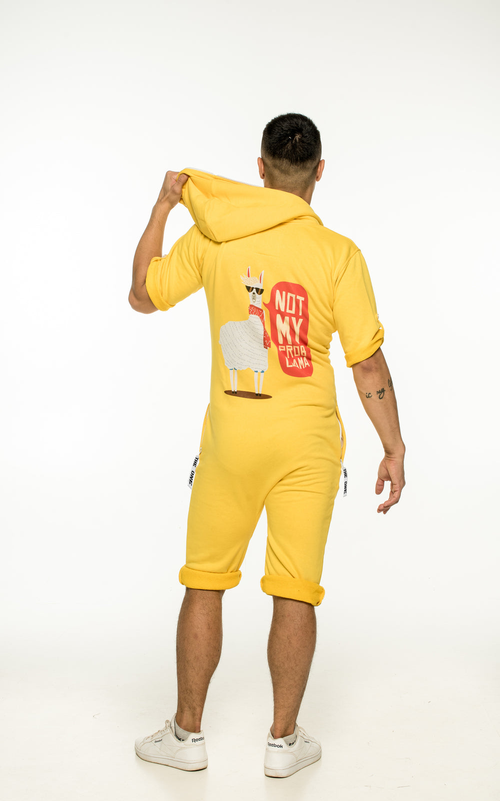 Jumpsuit Llama short yellow