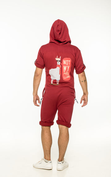 Jumpsuit Llama short wine