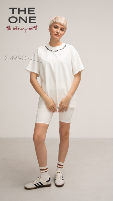 Long oversized t-shirt "Winner Vibe"