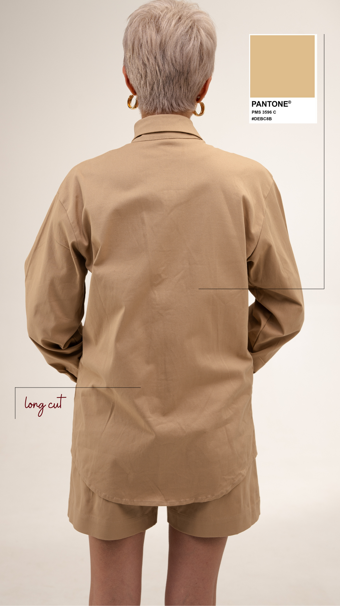 Brushed Cotton Urban  Shirt Loose Fit With Magnetic Buttons