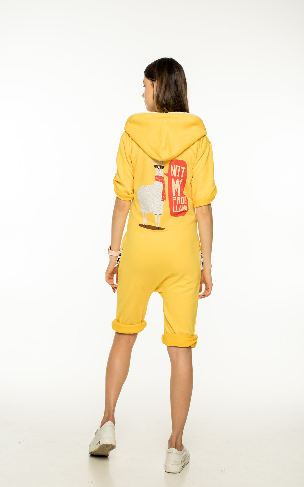 Lightweight Jumpsuit Llama short yellow